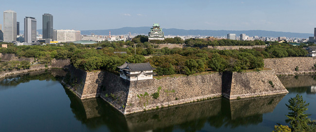 会場からの大阪城の眺め