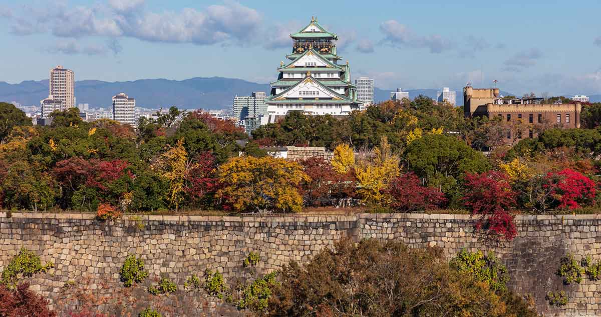 大阪城の撮影スポット 真南からの眺望