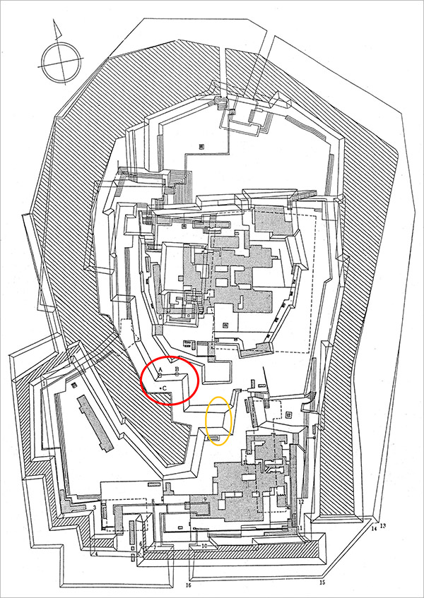 図２．宮上茂隆氏による重ね合わせ復元図